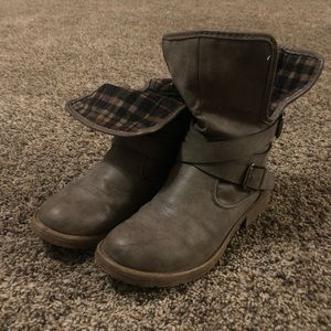 Mudd Fold Over Boot- Pewter Color